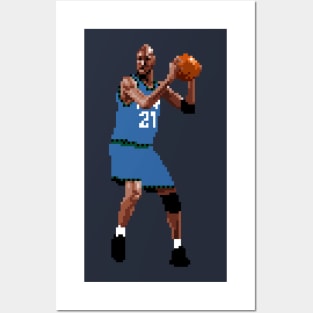 Kevin Garnett Pixel Posting Posters and Art